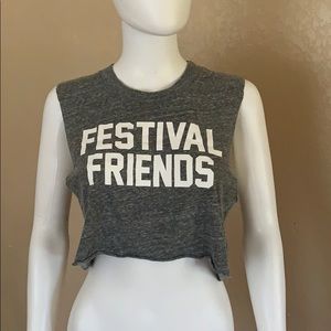 Gray NEW WITH Tags PRIVATE PARTY cropped Tank Top